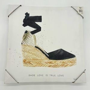 Shoe Love is True love canvas wall hanging